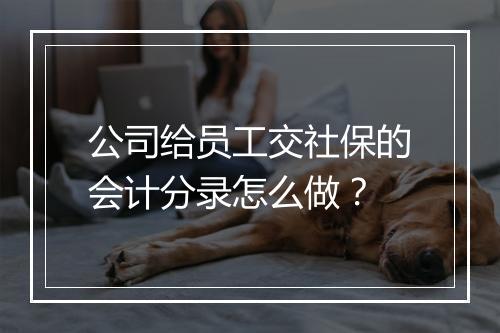 公司给员工交社保的会计分录怎么做？