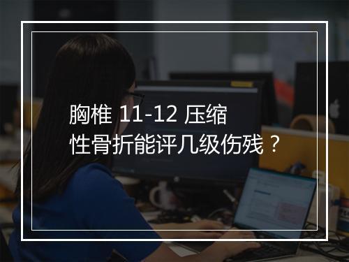 胸椎 11-12 压缩性骨折能评几级伤残？
