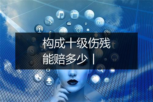 构成十级伤残能赔多少丨