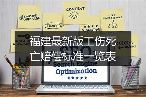 福建最新版工伤死亡赔偿标准一览表