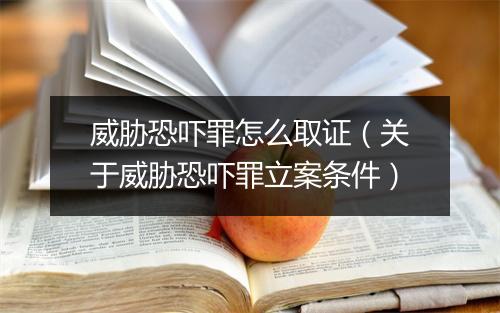 威胁恐吓罪怎么取证（关于威胁恐吓罪立案条件）