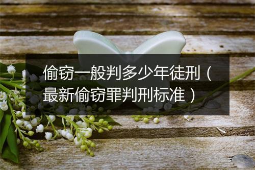 偷窃一般判多少年徒刑（最新偷窃罪判刑标准）
