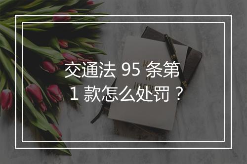 交通法 95 条第 1 款怎么处罚？