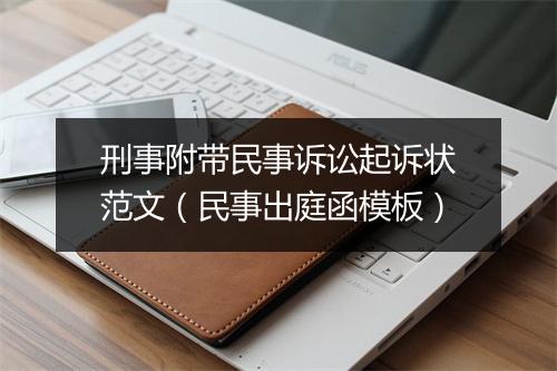 刑事附带民事诉讼起诉状范文（民事出庭函模板）