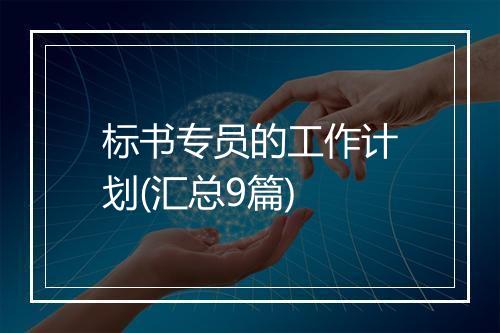 标书专员的工作计划(汇总9篇)