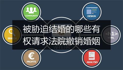 被胁迫结婚的哪些有权请求法院撤销婚姻