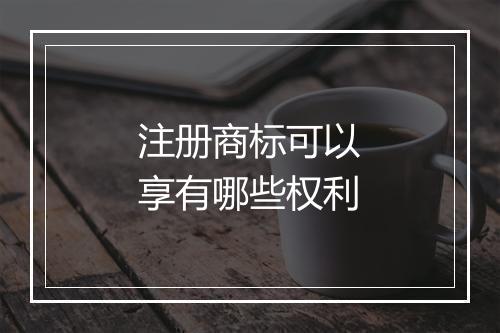 注册商标可以享有哪些权利