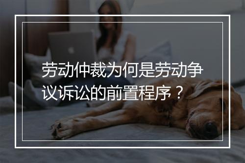 劳动仲裁为何是劳动争议诉讼的前置程序？
