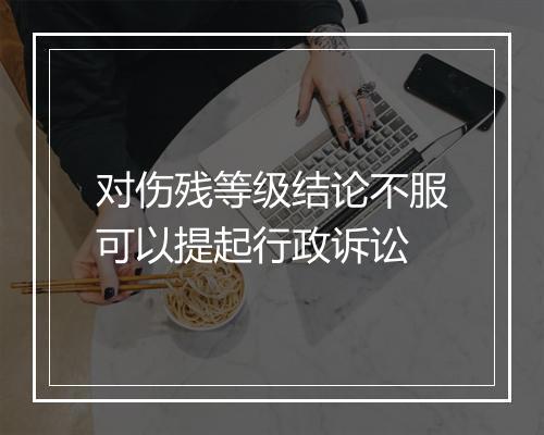 对伤残等级结论不服可以提起行政诉讼