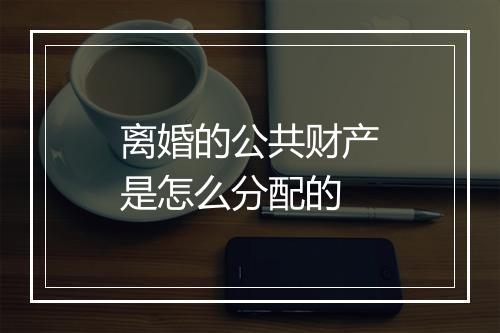 离婚的公共财产是怎么分配的