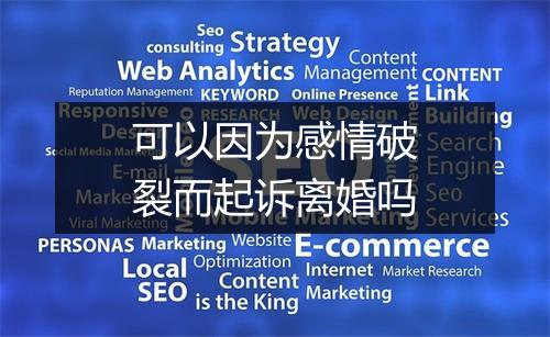 可以因为感情破裂而起诉离婚吗