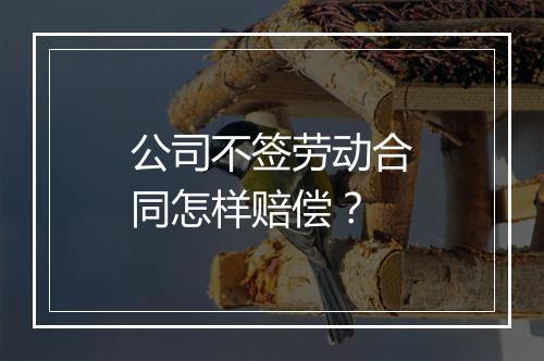 公司不签劳动合同怎样赔偿？