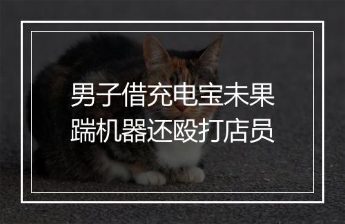 男子借充电宝未果踹机器还殴打店员