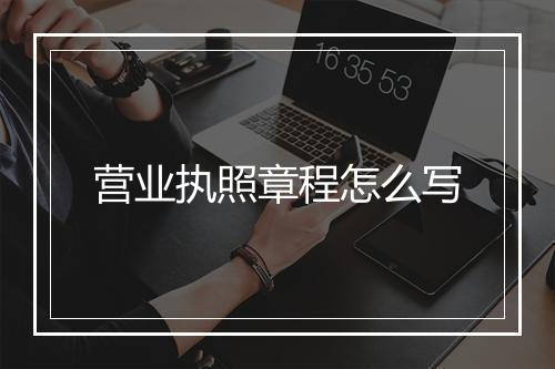 营业执照章程怎么写