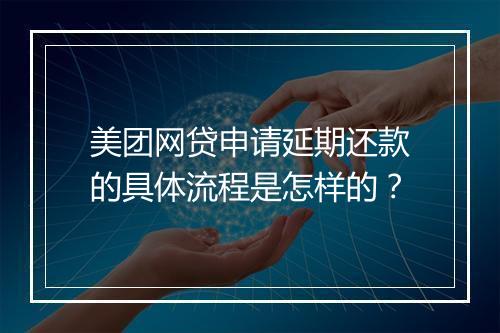 美团网贷申请延期还款的具体流程是怎样的？