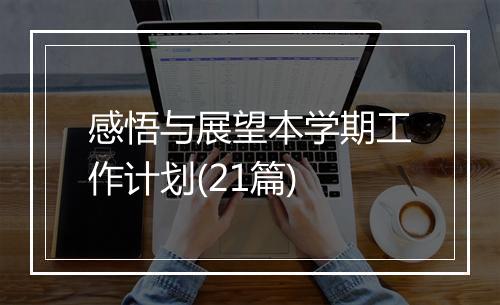 感悟与展望本学期工作计划(21篇)