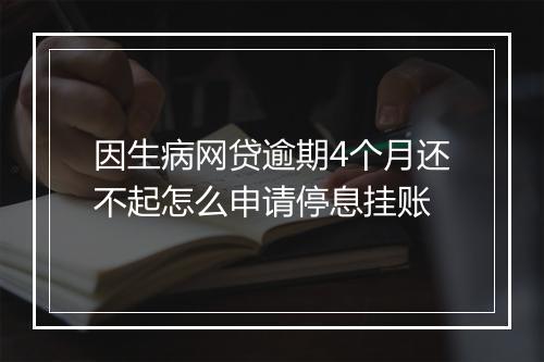 因生病网贷逾期4个月还不起怎么申请停息挂账