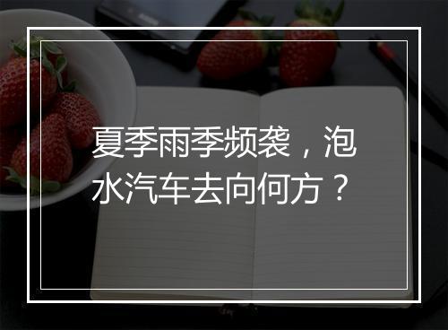 夏季雨季频袭，泡水汽车去向何方？