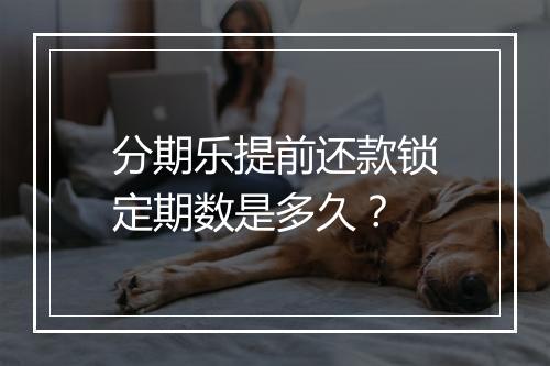 分期乐提前还款锁定期数是多久？