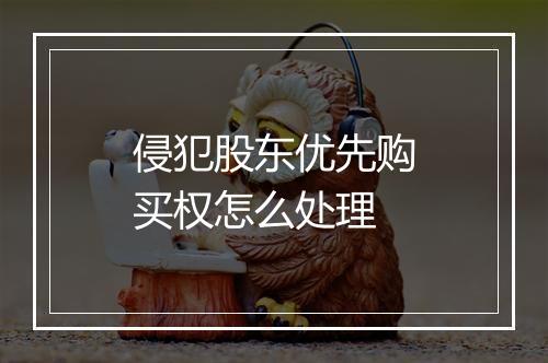 侵犯股东优先购买权怎么处理