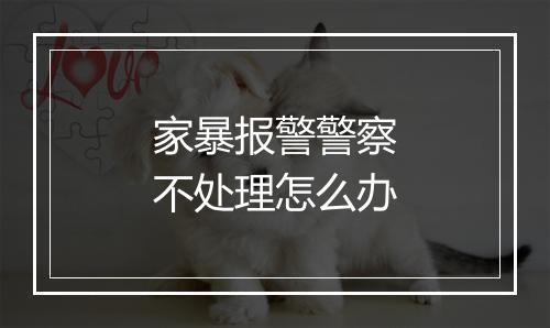 家暴报警警察不处理怎么办