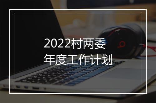 2022村两委年度工作计划