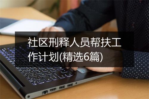 社区刑释人员帮扶工作计划(精选6篇)