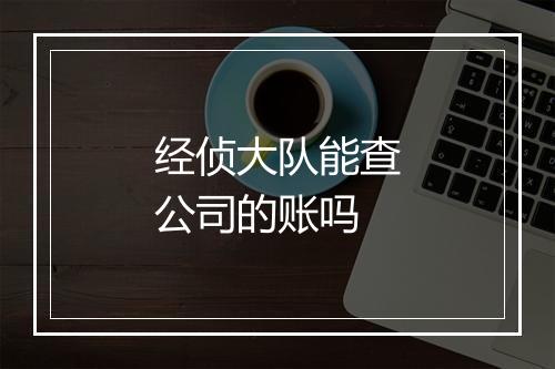 经侦大队能查公司的账吗