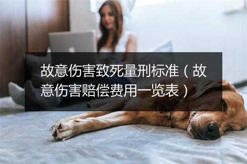 故意伤害致死量刑标准（故意伤害赔偿费用一览表）