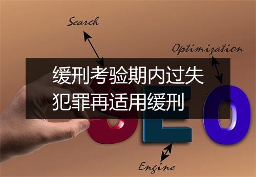 缓刑考验期内过失犯罪再适用缓刑