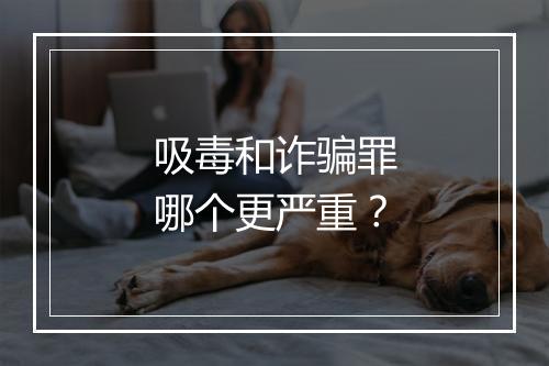 吸毒和诈骗罪哪个更严重？