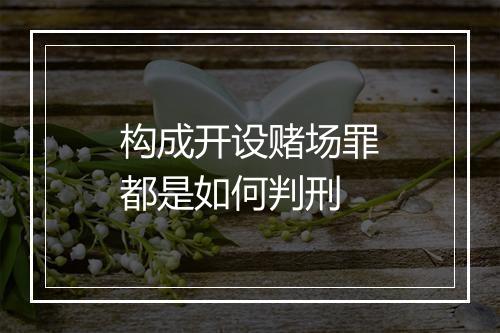 构成开设赌场罪都是如何判刑