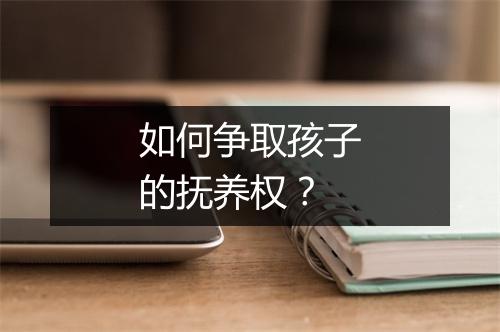如何争取孩子的抚养权？