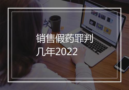 销售假药罪判几年2022