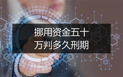 挪用资金五十万判多久刑期