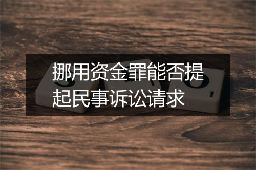 挪用资金罪能否提起民事诉讼请求