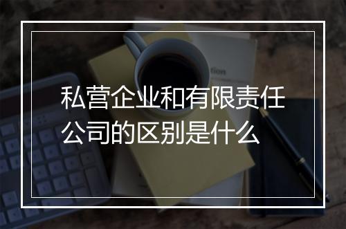 私营企业和有限责任公司的区别是什么