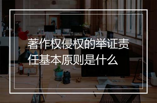 著作权侵权的举证责任基本原则是什么