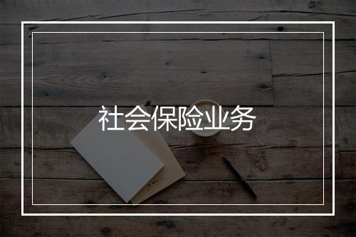 社会保险业务