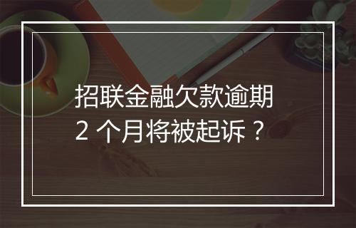 招联金融欠款逾期 2 个月将被起诉？