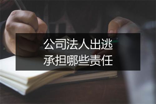 公司法人出逃承担哪些责任