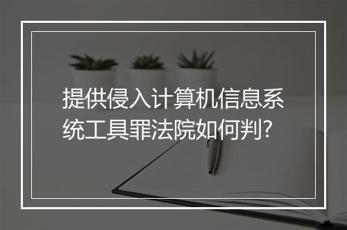 提供侵入计算机信息系统工具罪法院如何判?