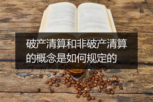 破产清算和非破产清算的概念是如何规定的