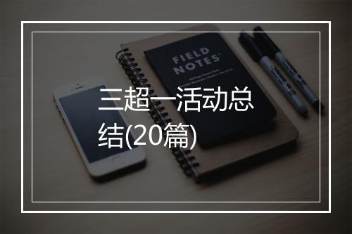 三超一活动总结(20篇)