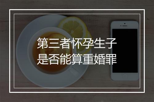 第三者怀孕生子是否能算重婚罪
