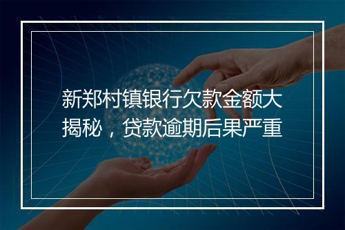 新郑村镇银行欠款金额大揭秘，贷款逾期后果严重