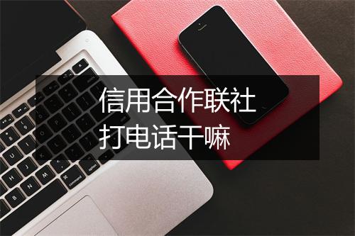 信用合作联社打电话干嘛