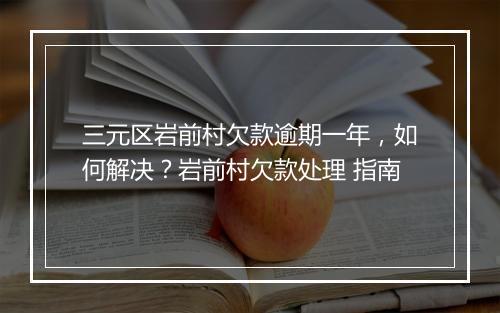 三元区岩前村欠款逾期一年，如何解决？岩前村欠款处理 指南