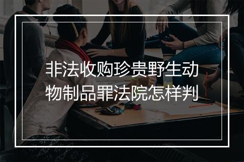 非法收购珍贵野生动物制品罪法院怎样判