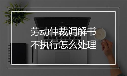 劳动仲裁调解书不执行怎么处理
